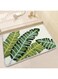 MedMad Strong Water Absorbent Plush Microfiber Bath Mat Rug，Non Slip Green Leaves Bathroom Mat, Machine Washable Quick Dry Shower Rug for in Front of Bathtub Shower Room Sink (40 * 60cm, style 2)