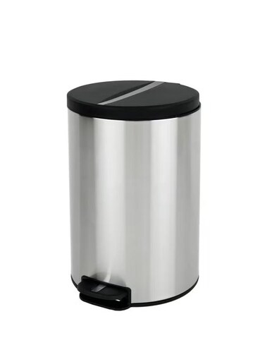 NOVA SERIES   Brushed Stainless Steel Finish   Soft-Closing   Fingerprint-Resistant   Step Trash Bin   Small   5L