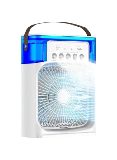 Portable air cooler Personal Cooling Fan &amp; with Ice Tray 800ML, Evaporative Cooler, 7 Colors Light, 5 Sprays, 3 Speeds - Ideal for Small Rooms, Offices, Cars, and camping