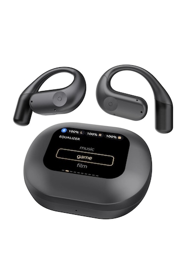 Open-Ear Wireless Stereo Earbuds with Touch Display, Bluetooth 5.3 &amp; HiFi Sound