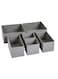 Sulfar Cloth Drawer Storage Organizer Boxes, Set of 6, Gray