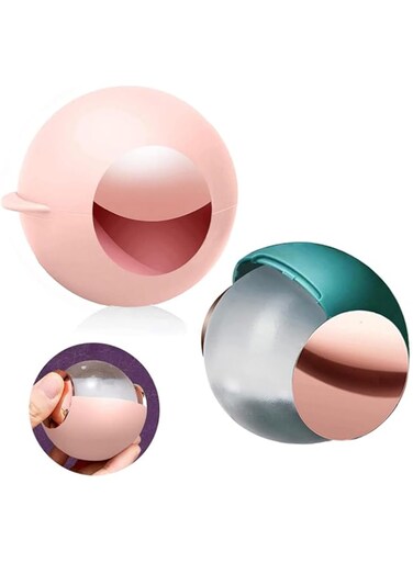 UOEPOWA 2 Pack Washable Lint Roller Ball, Gel Lint Remover Sticky Portable Dog Cat Pet Hair Remover Tool, Mini Lint Roller Ball for Clothes Bed Sofa Dust, Fuzzy Fur Pet Hair Debris Furniture (2 Rolls)
