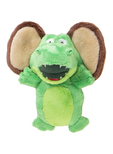 goDog Worldwise 58529-98997-024 Silent Squeak Flips Gator And Monkey With Chew Guard Technology Durable Plush Dog Toy, Small