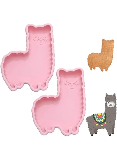 KASTWAVE Easter Bunny Molds, Non-Stick Silicone Mold for Chocolate Cake Muffin Jelly 3D Cute Alpaca Rabbit Shaped Cookie Baking Mould Pan for Adult Kids for Soap Pastry Cake Dessert