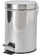 3L Stainless Steel Pedal Trash Bin with Removable Inner Bucket &acirc;&euro;&ldquo; Compact, Hygienic, Fingerprint-Resistant Waste Bin Ideal for Bathroom, Kitchen, Office or Small Spaces
