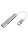 Portable USB Hub Splitter, Mini Multi-Port Expander for Desktop, Laptop, Phone, USB, Type-C, 4 Port Adapter