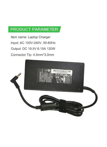 19.5V 6.15A 120W 4.5x3.0mm Replacement Power Adapter Charger for HP i7-4700MQ HSTNN-CA25 HSTNN-DA25 HSTNN-LA25 PA-1121-62HA 738211-002 Power Charger
