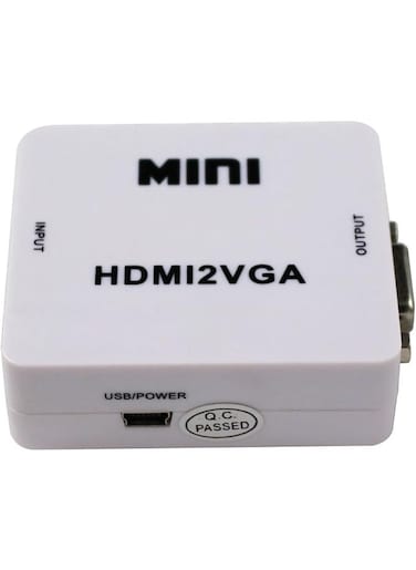 Mini HDMI to VGA Converter 1080P Audio Video Signal Output HDMI2VGA Converter for PS3 XBOX360 Blu-ray DVD Set-top Boxes PC Laptop to HDTV Projector