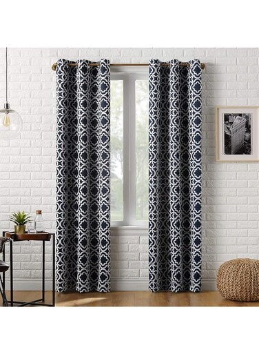 Sun Zero Barnett Trellis Blackout Grommet Curtain Panel 40" x 84" Panel 54340
