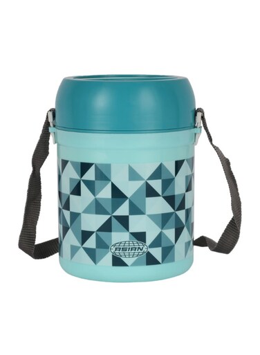 Diet Meal Hot Lunch Box Ss Inner 3 Containers 800Ml Super Pu Bpa Free 100% Food Grade Material Multicolor Multicolour 800ml