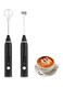 Milk Frother CouHaP 2 in 1 Stainless Steel Whisk EggBeater &amp; Coffee Frother with 3-Speed and USB Rechargeable for Coffee Latte CappuccinoHot ChocolateEggCream Milk FrotherKitchen Black
