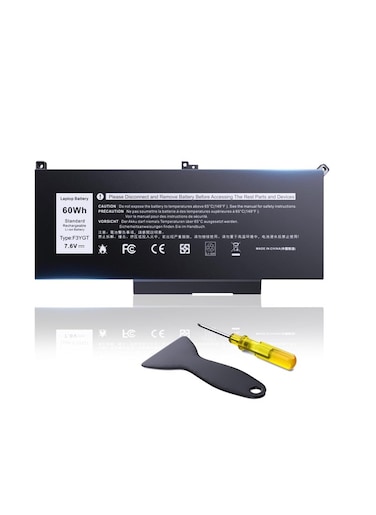 REPLACEMENT F3YGT Dell Latitude 12 7000 7280 7290 Latitude 13 7000 7380 7390 P29S002 Latitude 14 7000 7480 7490 P73G002 Serie DM3WC DM6WC 2X39G KG7VF 451-BBYE 453-BBCF - 7,6V/60WH