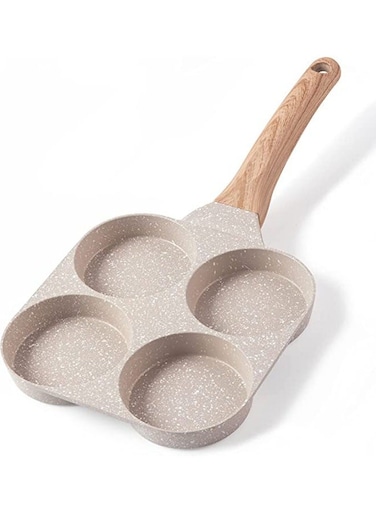 4-Cup Egg Pan Omelette Pan Nonstick Egg Frying Pan Pancake Pan Healthy Granite Egg Cooker Pan Egg Skillet For Breakfast Suitable For Gas Stove u0026 Induction Cookware