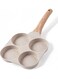 4-Cup Egg Pan Omelette Pan Nonstick Egg Frying Pan Pancake Pan Healthy Granite Egg Cooker Pan Egg Skillet For Breakfast Suitable For Gas Stove u0026 Induction Cookware