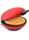 CROWNFUL Mini Waffle Maker Machine, 4 Inch Chaffle Maker with Compact Design, Easy to Clean, Non-Stick Surface, Recipe Guide Included, Perfect for Breakfast, Dessert, Sandwich, or Other Snacks, Red