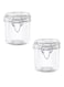 JANNAH 330ml Glass Canister Airtight Food Storage Container with Clear Secure Airtight Sealing Lid Wire Clip Fastening for Beans, Spice Jar, Cereal Kitchen Storage Organizer (2pcs)