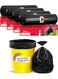 Premium OXO Biodegradable Garbage Bag with Tie, 60 Bags, 76x94 cm, Black, Heavy Duty Leak Proof Lavender Scented Trash Bags for Home and Office Use