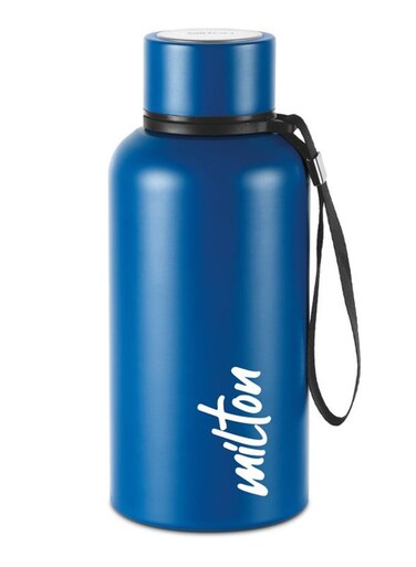500ml (Half Litre) Stainless Steel Water Bottle, Vacuum Insulated Flask Keep Drinks Hot or Cold for 24 hours, Leak Proof, Metal Bottle for Sports, Gym, Travelling, Aura 520 ml, Dark Blue Dark Blue