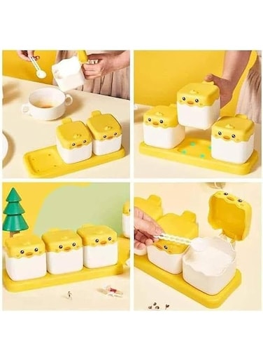 Batout spice box 3 * 1 on the stand with a tightly closed lid and a handle for easy carrying and transportation.