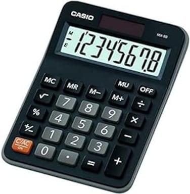 Casio MX-8B Desk Top Calculator, Black