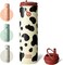 bottle Insulated Stainless Steel Water Bottle 24oz capacity. Includes Straw, Lid and Handle for Sports, Travel &amp; Gym. Maintains 24 hour cold liquids and up to 12 hours hot. Double-Wall Vacuum Metal, Leak Proof, BPA-Free - Cow Pattern