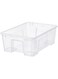 Multi Use Transparent Plastic Storage Box With Lid for Organizing Stackable Bathroom Kitchen Pantry Organizer Bin Toys Container (Small)