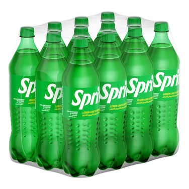 Sprite Lemon Lime Flavoured Carbonated Soft Drink PET Bottle, 1L Pack of 12