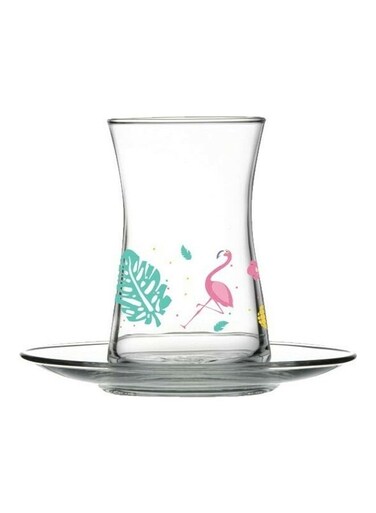 12-Piece Aloha Tea Set 6 Cup And 6 Saucer Multicolor