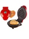 Beauenty 350W Mini 4 Inch Waffle Maker Machine for Individuals, kids party, Paninis, Hash Browns, Other On the Go Breakfast, Lunch,or Snacks, with Easy to Clean, Non-Stick Sides (Heart Waffle Maker)