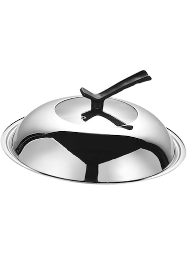 Yardwe Pot Cover Universal Pot Lid Stainless Steel Cookware Glass Frying Pot Stir Fry Pans Cover Replacement Pot Lid Silicone Bowl Lids Practical Pot Lid Pan Glass Cover Visible Pot Lid