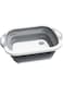 In 1 Folding Cutting Board With Basket Strainer, Multifunctional Drain Basket Collapsible Dish Tub, Fruit Vegetable Washing Basin,Sink Storage Basket For Home Kitchen Outdoor Camping