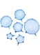 Dubai Gallery 6 Pcs Reusable Silicone Stretch Lids Universal Lid Blue 6Ounce