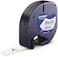 DYMO Letratag Plastic Tape, Self Adhesive, 12 Mm X 4 M Roll, Black Print On White
