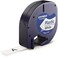 DYMO Letratag Plastic Tape, Self Adhesive, 12 Mm X 4 M Roll, Black Print On White