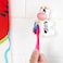 Flipper Hygienic Kids Toothbrush Holder With Suction Cups, High Quality &amp; Patented Design, One Touch Open &amp; Close, For Home Or Travel, Made In Malaysia, Fun Animal Cow &amp; E lephant, pack Of 2