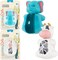 Flipper Hygienic Kids Toothbrush Holder With Suction Cups, High Quality &amp; Patented Design, One Touch Open &amp; Close, For Home Or Travel, Made In Malaysia, Fun Animal Cow &amp; E lephant, pack Of 2