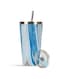 SOLARA Tumbler with lid and Straw 475ml, Double Wall Insulated Stainless Steel Coffee Tumbler, Travel Mug with Lid, Hot and Cold Coffee Mug with lid for Office, Home and Travel -Blue Marble