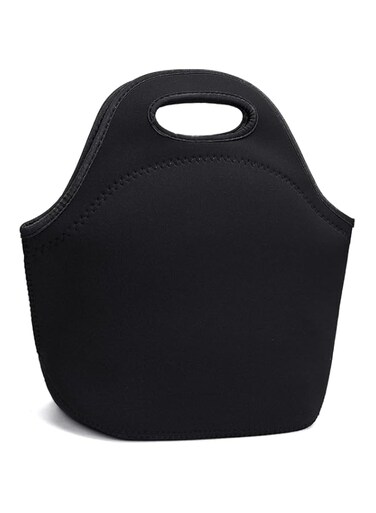 ELECDON Carry Lunch Bag, ELECDON Neoprene Lunch Bags Thermal Insulated Lunch Tote Bag Lightweight, Insulated Reusable Washable Neoprene Picnic Bag for Women, Men, Student Lunch Box Bag (Black)