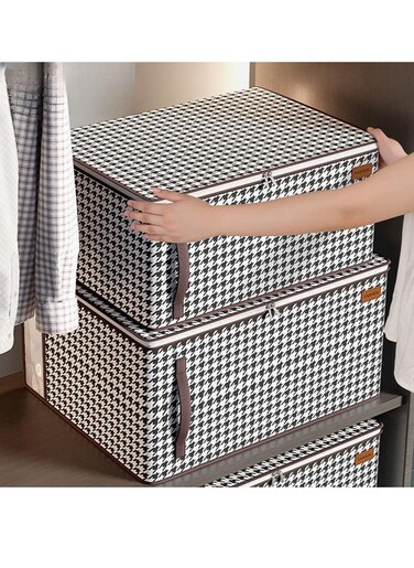 2-Piece Large Capacity Foldable Clothes Organizer With Reinforced Handle