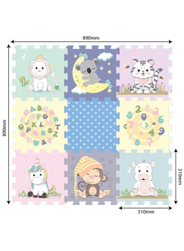 Sunta Sweetie Animals Baby Puzzle Mat 9-Pieces