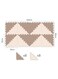 Sunta, 2 Colours Triangle Puzzle Floor Mat, Floor Mat Mix &amp; Match Triangle Puzzle,16 Pcs, Brown