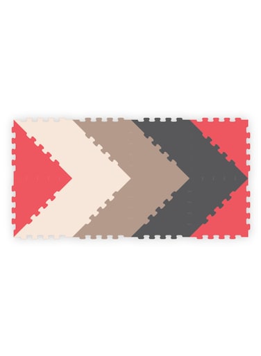 Sunta, 4 Colours Triangle Puzzle Floor Mat, Floor Mat Mix &amp; Match Triangle Puzzle,16 Pcs, Multicolor