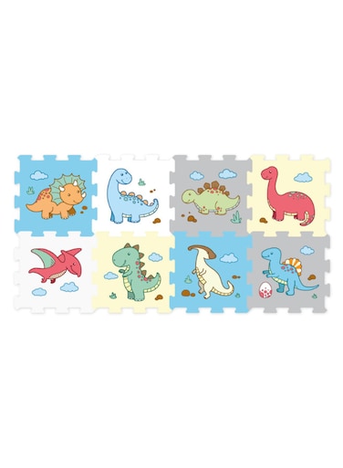 Sunta Dinosaur Baby Puzzle Mat, Soft, Non-Toxic, EVA Foam, Interlocking Tiles, Made in Malaysia, 30 x 30 cm per piece, set of 8 pcs