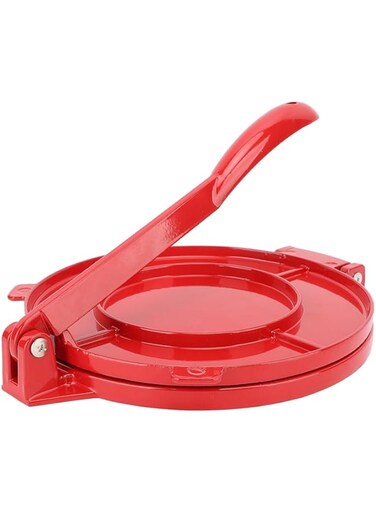 Cryfokt 9.8 X 10in Tortilla Press, Aluminum Alloy Tortilla Maker with Handle, Flatbread Dumpling Skin Maker Multifunctional Efficient Dough Press Machine for Home