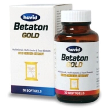 Hovid Betaton Gold Multivitamins, Minerals &amp; Ginseng Extract Softgels, Pack of 30's