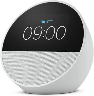 Amazon Echo Spot Smart Speaker
Alarm Clock With Vibrant Sound + Alexa WHITE