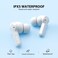QCY T13 Wireless Earbuds, HiFi Stereo Deep Bass Bluetooth Earphones, 40H Playtime, 5-Minute Fast Charge, Dual Mics with ENC for Clear Calls, App Custom EQ, for Android iPhone, White