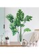 BPA Leaf Wall Decals Monstera Leaf Tropical Plants Wall Stickers for Living Room, Palm Leaf Wall Posters Natural Green Plants Art Murals Vinyl Wallpaper for Bedroom Nursery Office
