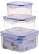 Square Food Storage Box Set   3 Sizes: 0.4L, 0.7L, 1.2L   Durable &amp; Stackable   BPA-Free &amp; Dishwasher-Safe