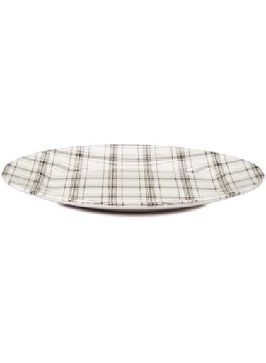 Claytan Plaid Black Chop Plate 31 Cm